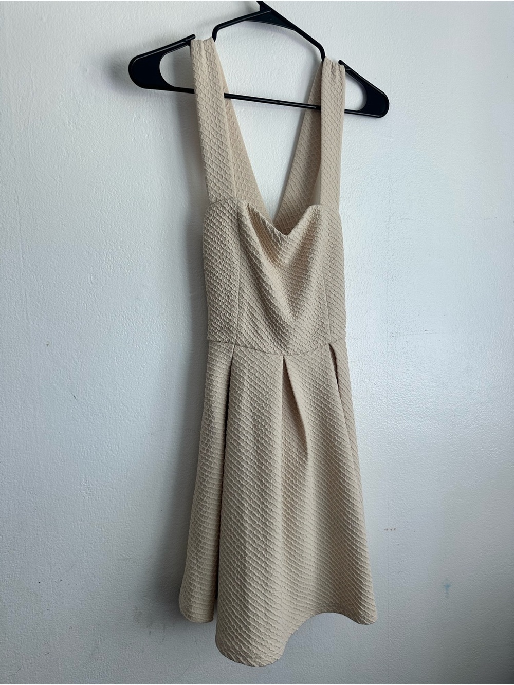 Ark & Co Cream Textured Mini Dress